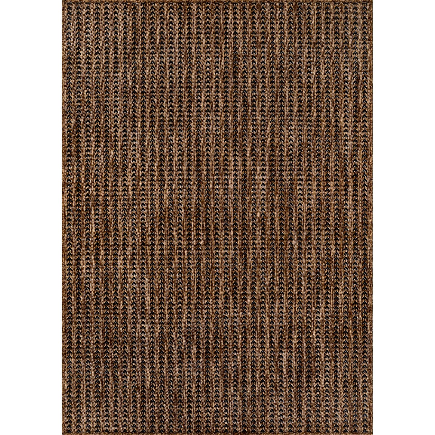 Washable Outdoor Rug 6x9 Modern Area Rugs Outdoor Carpets Striped Pattern Non Shedding Waterproof Easy Clean Patio Deck Porch Living Room Bedroom Garden RV (6 X 9 Gold)