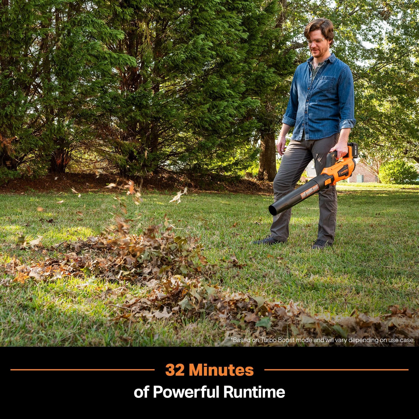Leaf Blower Cordless, LawnMaster Leaf Blower 24V Max with 4.0Ah Battery and a Charger-CLBL2417A