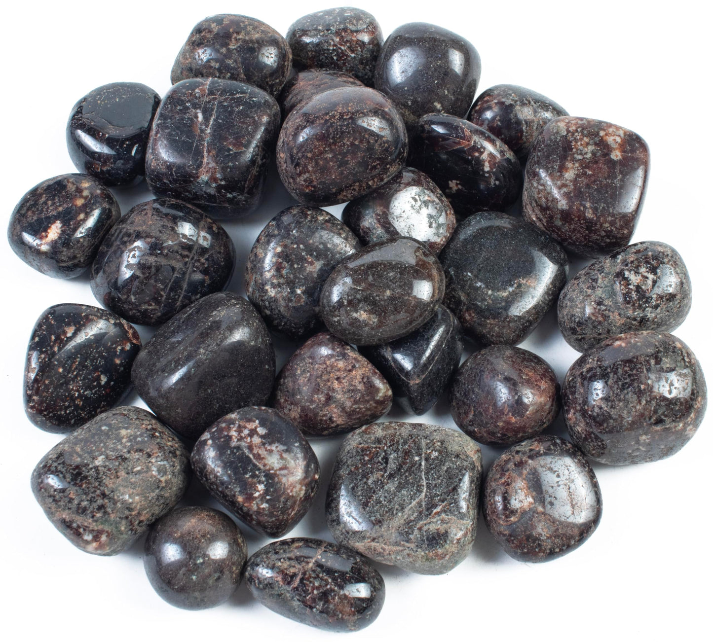 Crocon 1LB Garnet Tumbled Stones and Crystals Bulk 2000+ Carats, Polished Stones - Rock Collection - vase Filler tumbles Crystals Healing Reiki - Gemstone Gifts, Fountain tumbles Size 20 mm