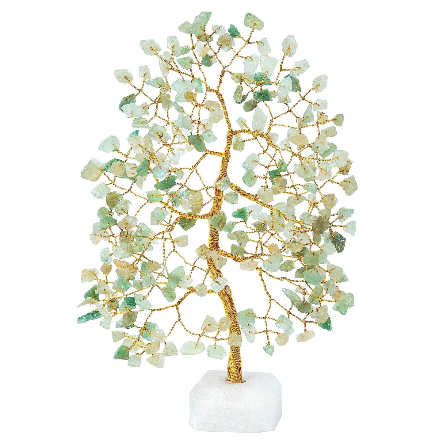 Crocon® Green Jade Crystals Tree of Life Rough Base, Birthday Gifts for Women, Home & Office Decor Money Tree Healing Crystals Women Gifts Ideas House Warming Gift Sister Unique Sage Green Decoration