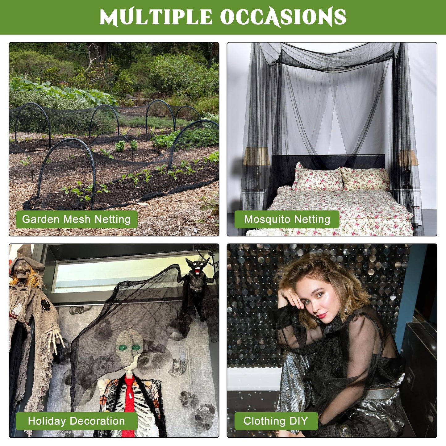 39 x 10 Ft Mosquito Netting, Garden Bird Netting for Patio, Insect Mosquito Net for Plant Protection Breathable Mesh Garden Plant Covers Protect Vegetables Fruits from Birds Bugs