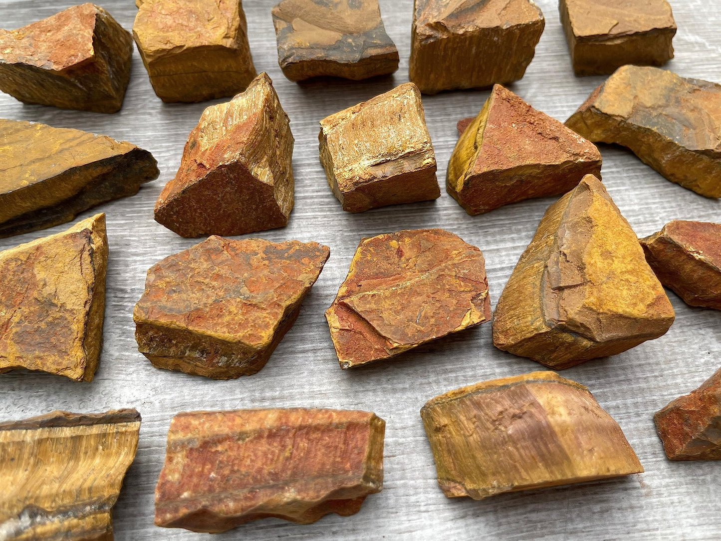 GAF TREASURES Wholesale Raw Tiger Eye Crystals, Natural Tiger Eye Stone, Natural Rough Tiger Eye Crystals, Tiger Eye Rough, Tiger Eye Healing Crystals (Tiger Eye, 0.5 Pound)