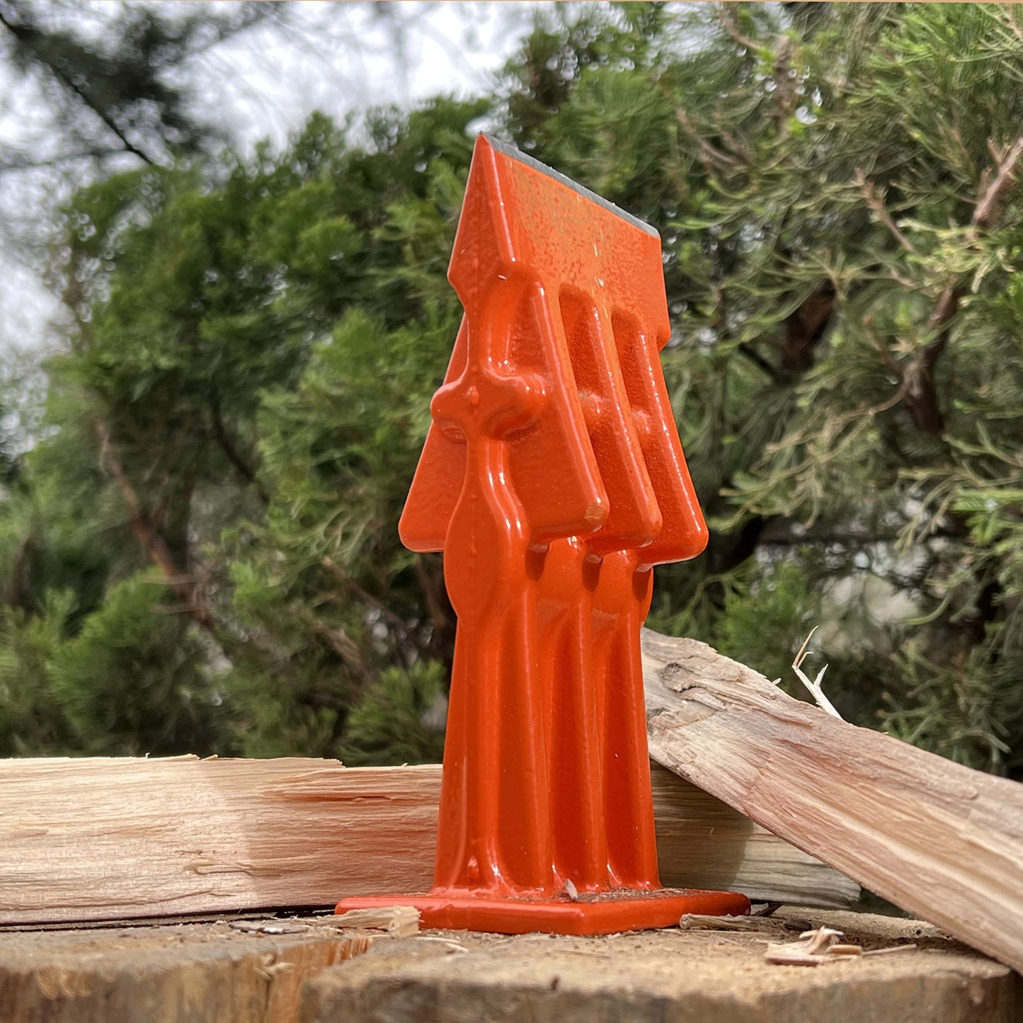 SPEED FORCE Firewood Kindling Log Wood Splitter – No Axe! Wedge Point Splits Firewood, 3 Inch Orange with Safety Cover