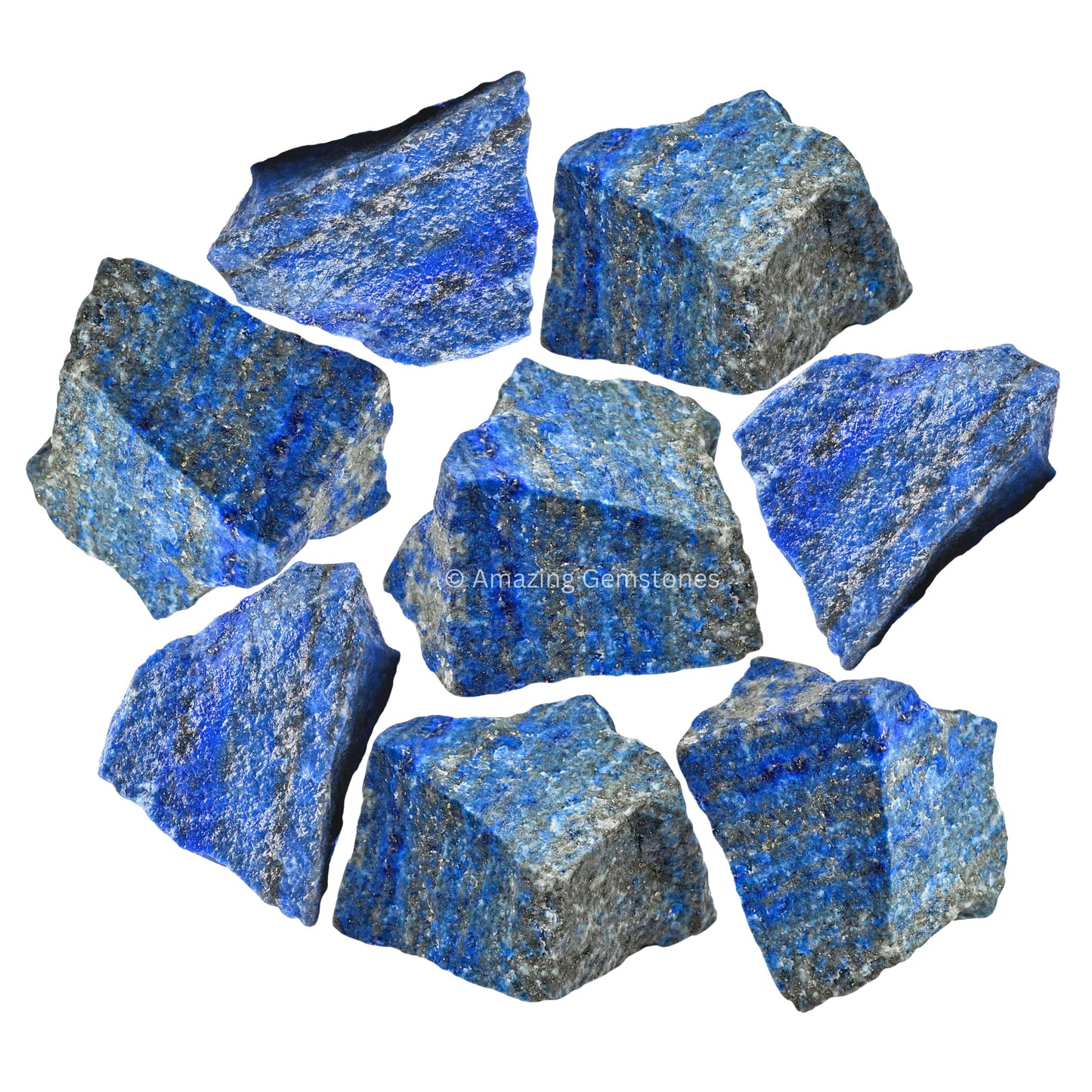 Amazing Gemstone Lapis Lazuli Raw Crystals and Healing Stones, Natural Rocks for Tumbling and DIY Raw Stones and Crystals (1 lb)