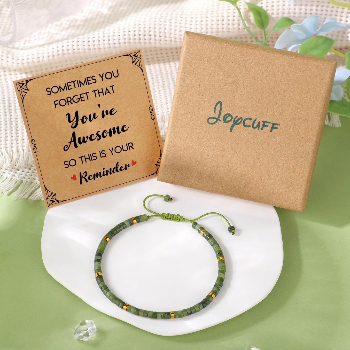 JoycuFF Birthday Gifts for Women, Natural Stone Bracele Christmas Stocking Stuffers for Teens Unique Teen Trendy Stuff Gifts for Women Friend Sister Daughter Granddaughter