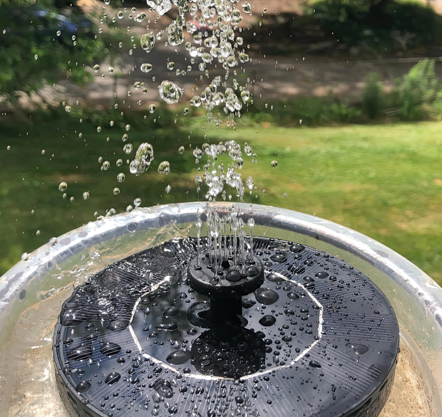 Solar Fountain, Solatec Solar Powered Bird Bath Fountain Pump 1.3W Solar Panel Kit Water Pump,Outdoor Watering Submersible Pump for Pond, Pool, Garden, Fish Tank, Aquarium