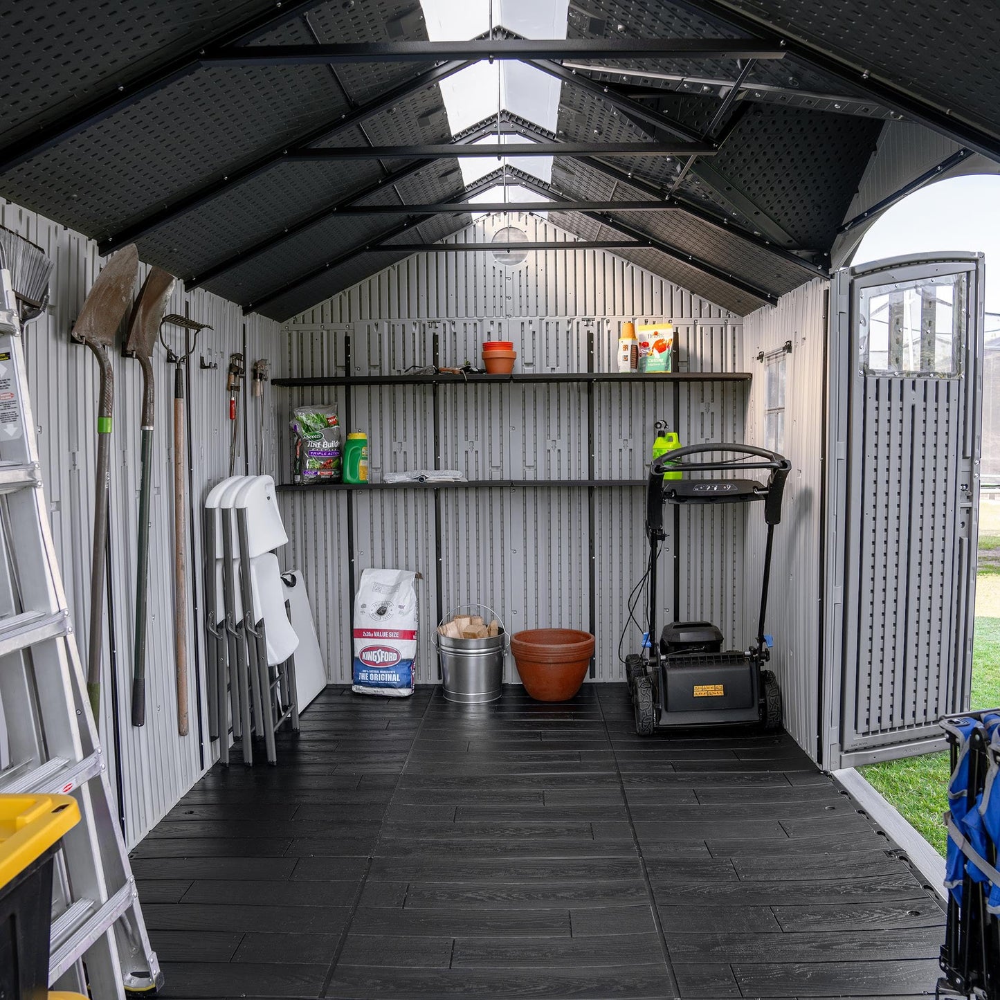 Lifetime Dual Entry Outdoor Storage Shed, 15 x 8 Foot
