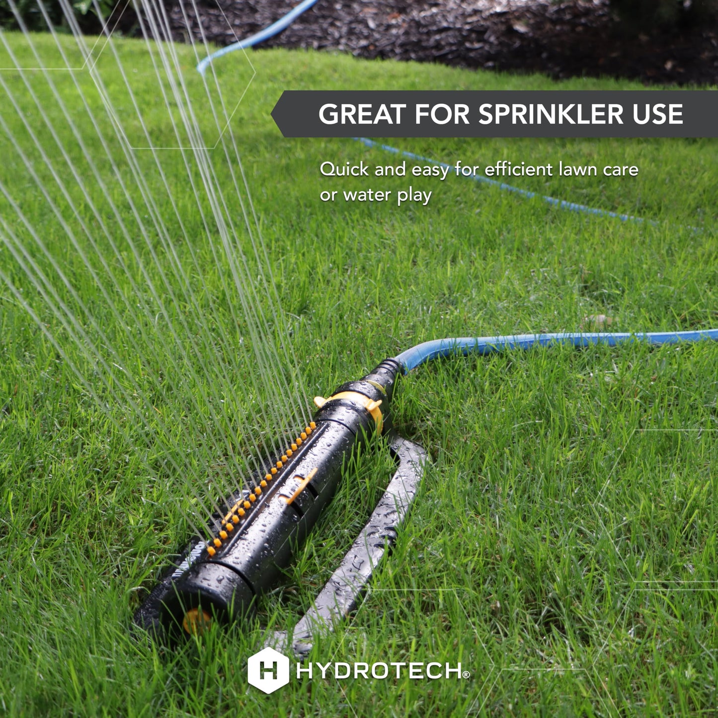 HydroTech FlatJacket 5/8" 25 ft Garden Hose with Patented Force Control Technology- Flexible, Kink-Free, Lightweight Hose for Lawn, Garden, Car Washing, Deck and Patio Cleaning