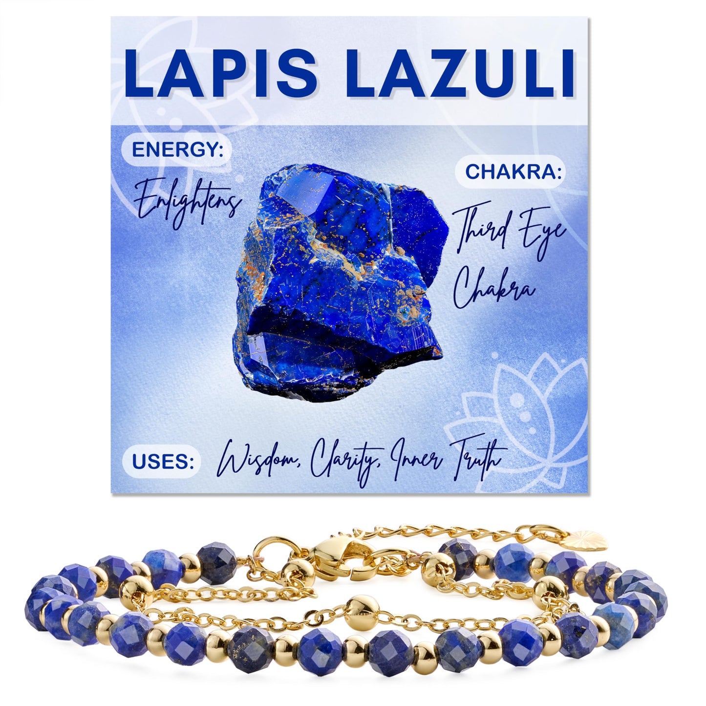 Farfume Lapis Lazuli Crystal Bracelet Beaded Bracelets for Women 4mm Natural Stone Beads Gemstone Handmade Jewelry Valentine's Day Gifts