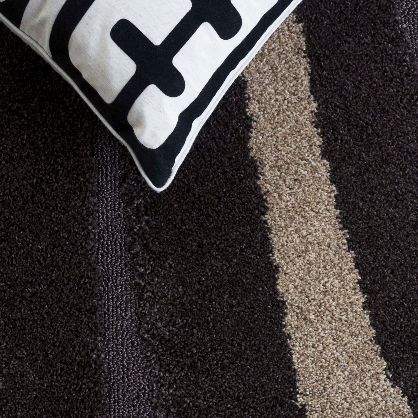 SAFAVIEH Florida Shag Collection Accent Rug - 3'3" x 5'3", Dark Brown & Beige, Non-Shedding & Easy Care, 1.2-inch Thick Ideal for High Traffic Areas in Entryway, Living Room, Bedroom (SG451-2813)