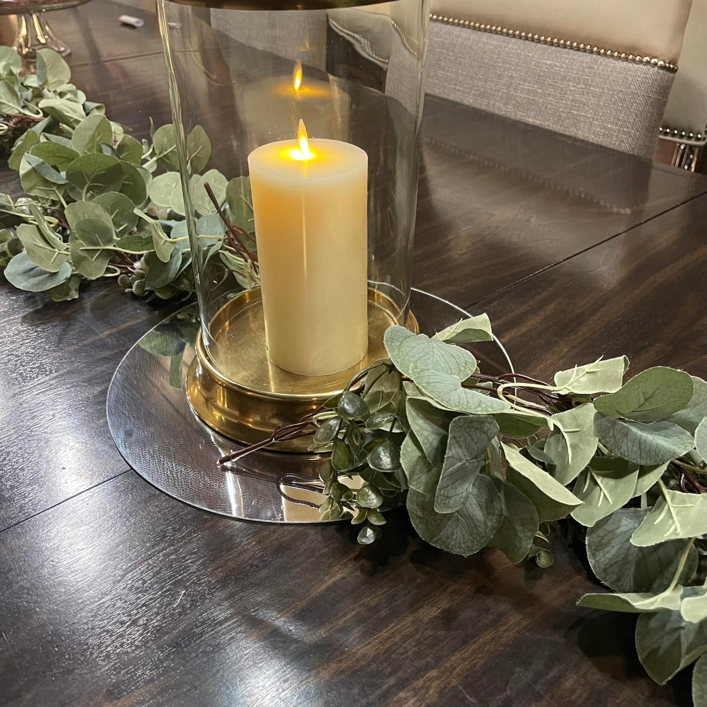 5.9ft Eucalyptus Garland with Seeded Leaves & Berries | Realistic Artificial Greenery Garland for Mantle, Wedding, Farmhouse, Christmas & Year-Round Décor | Faux Eucalyptus & Seeded Garland