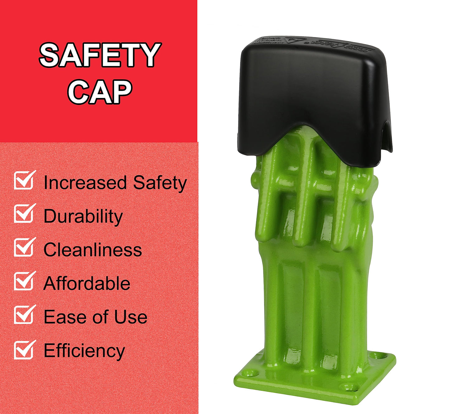 SPEED FORCE Firewood Kindling Log Wood Splitter – No Axe! Wedge Point Splits Firewood, 3 Inch Green with Safety Cover