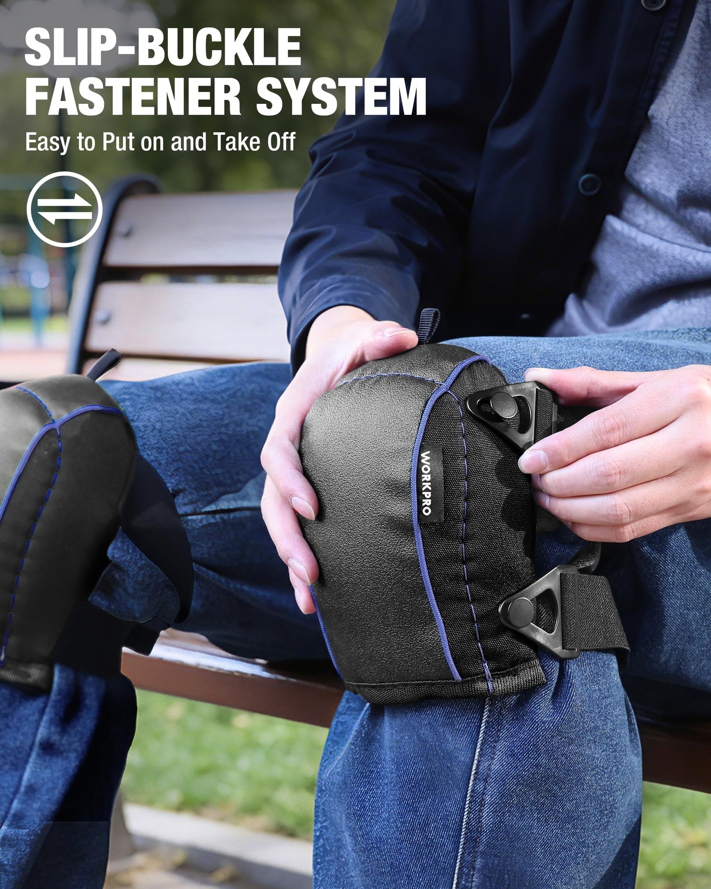 WORKPRO Garden Knee Pads For Unisex-Adult, Flooring Kneepads with Foam Padding, Comfortable Kneeling Cushion for Gardening, House Cleaning, Construction Work