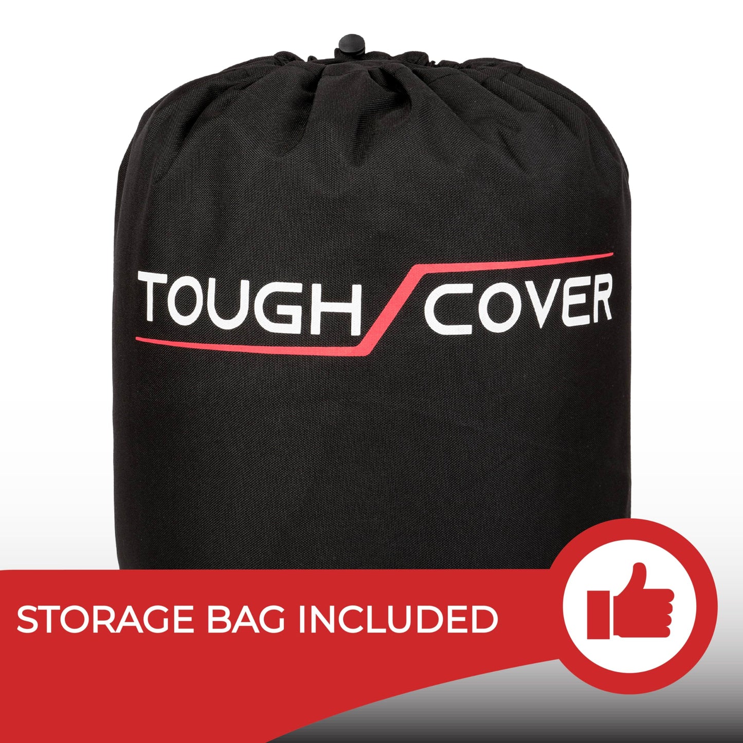 Tough Cover Riding Lawn Mower Cover - 90x56x59 in Black - Waterproof Protection for Zero Turn Mowers - UV & Snowproof Shield for Outdoor Storage - Drawstring Strap & Dust Guard for Tractor Accessories