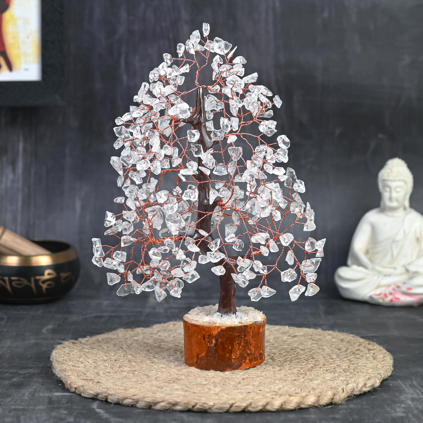 Crocon® Clear Quartz Birthday Gifts for Women, Men & Friends | Tree of Life Crystals and Healing Stones, Home & Office Decor, Money Tree, Women Gift Ideas | House Warming Gifts New Home for Mom