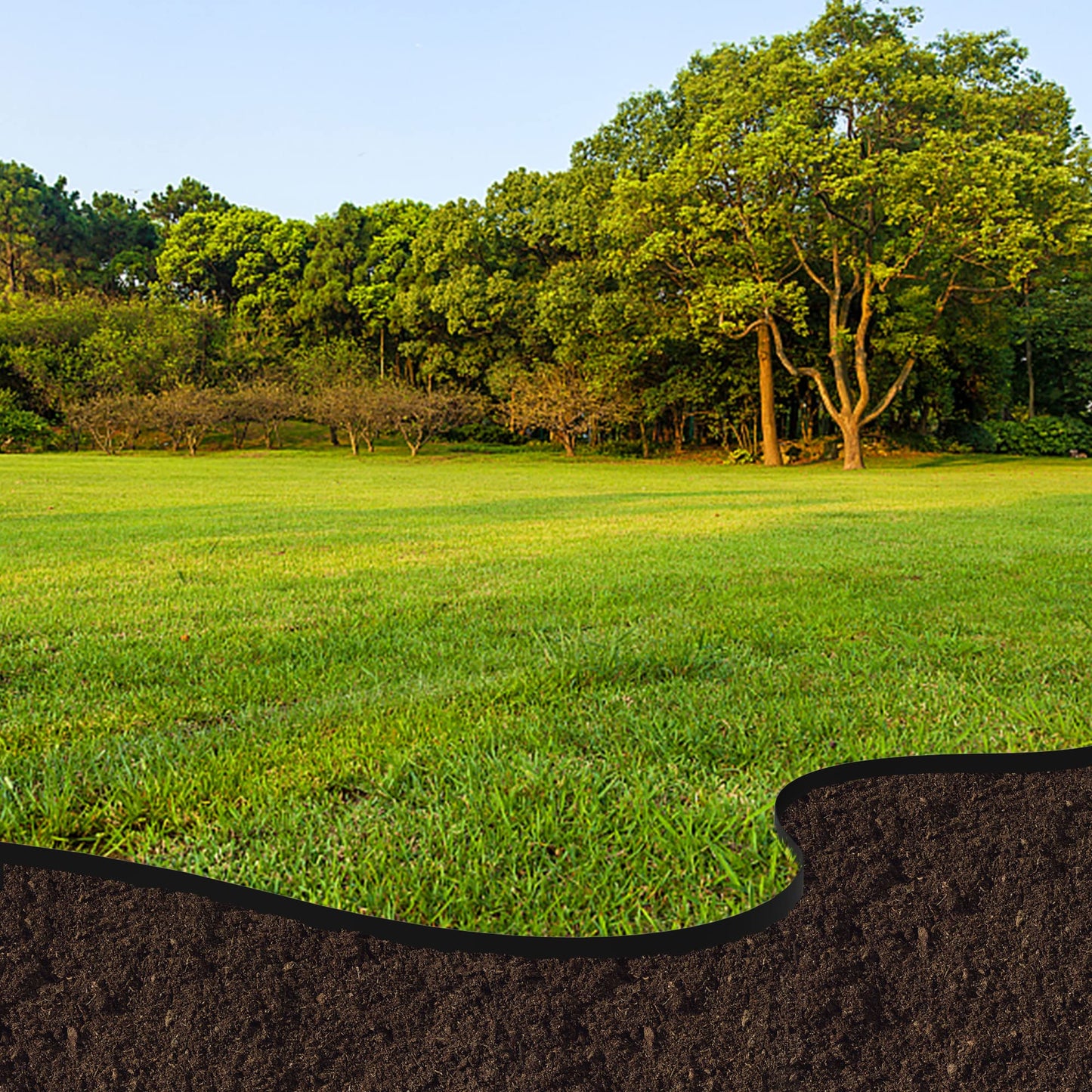 Watayo 30 FT Grass Barrier Landscape Edging Coil - 5 inch Depth Terrace Board Edging - Flexible Garden Bed Weed Barrier for Lawn Area Backyard Driveway Path Sidewalk