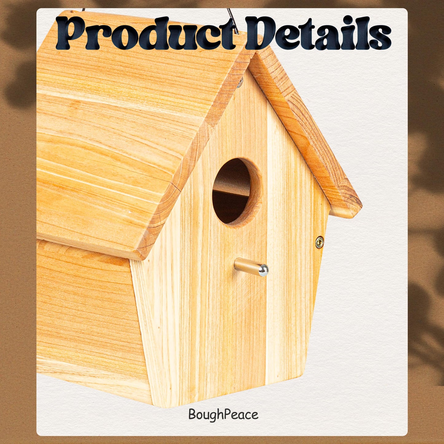 Wooden Bird Houses for Outside Hanging Birdhouses Nest Bluebird House for Cardinals Finch Wren Swallow for Garden Viewing 2