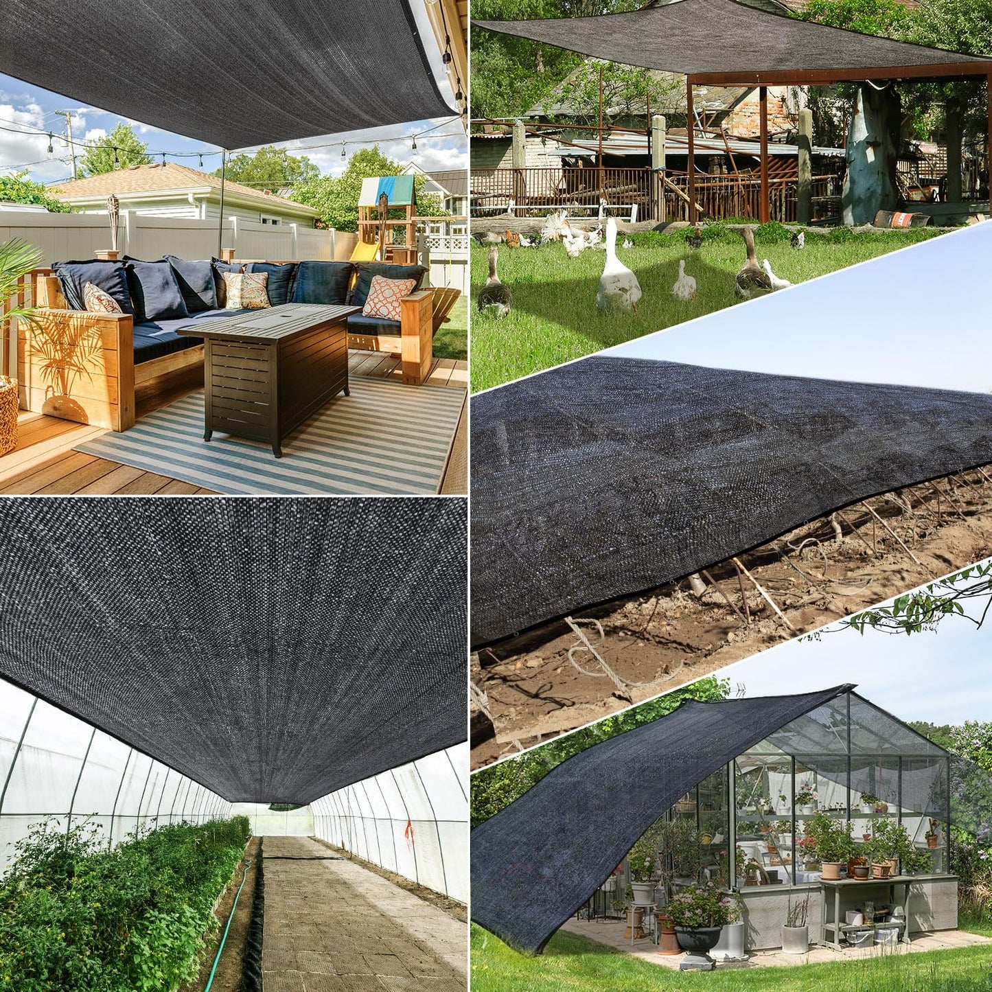 Winpull Garden 50% Shade Cloth, 14 x 20 FT Sun Shade Mesh Tarp with Reinforced Grommets, Durable HDPE Material Outdoor Shade Cloth for Plants, Greenhouse, Pergola and Backyard Patio Sunshade