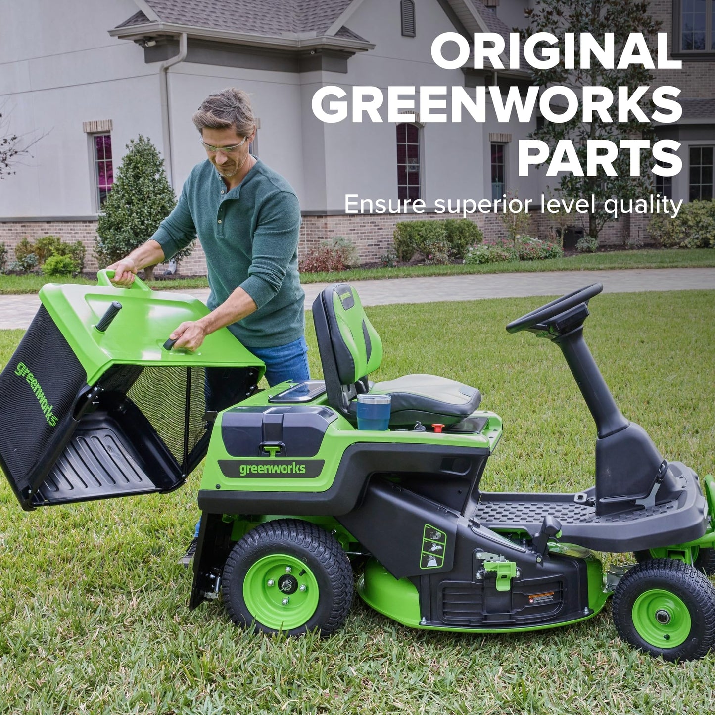 Greenworks 30" Riding Mower Bagging Kit, Efficient Grass Collection