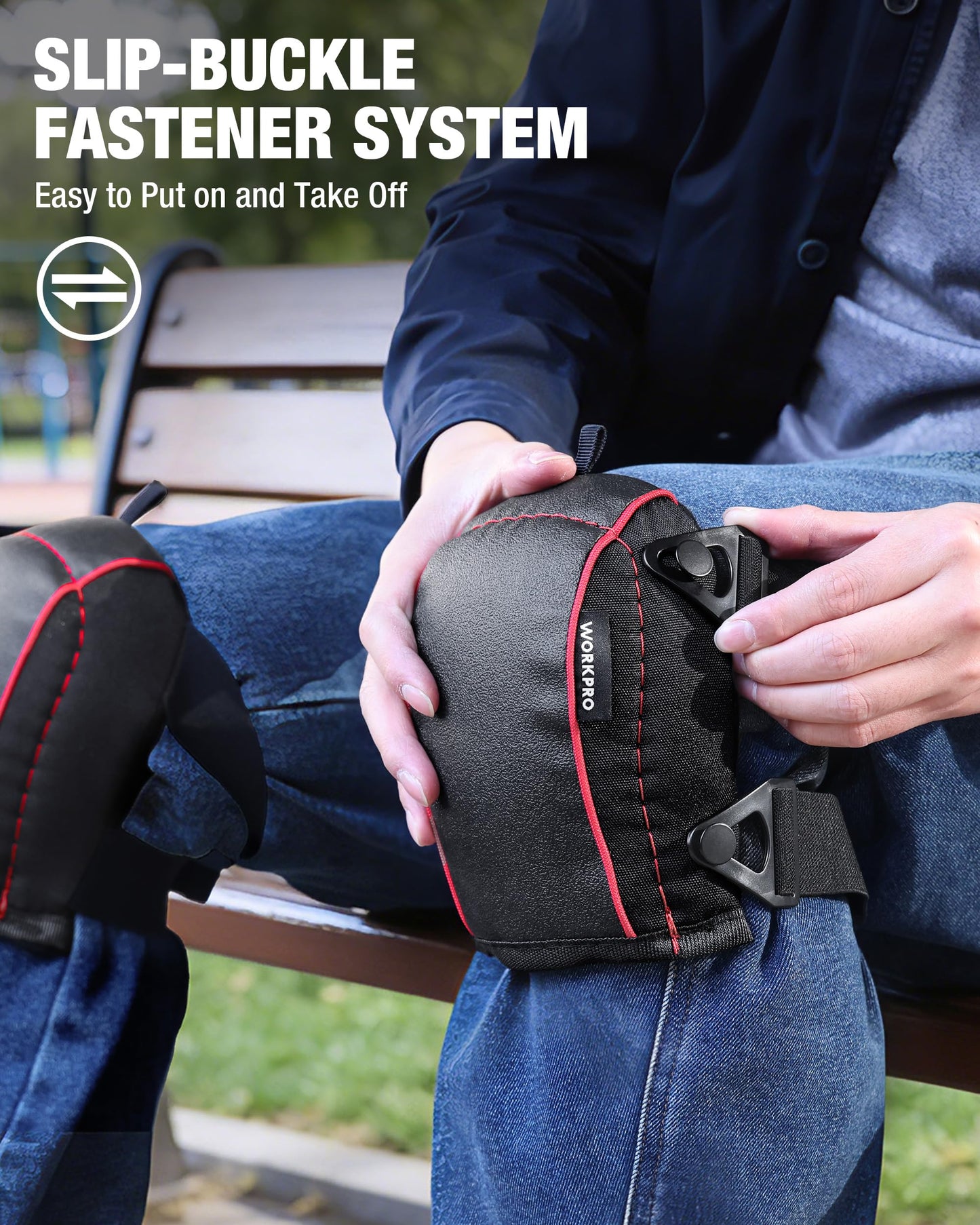 WORKPRO Garden Knee Pads For Unisex-Adult, Flooring Kneepads with Foam Padding, Comfortable Kneeling Cushion for Gardening, House Cleaning, Construction Work