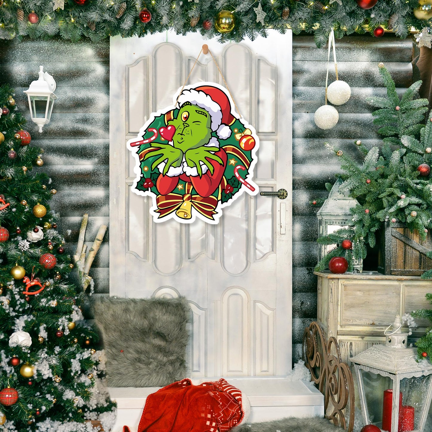 LOCOLY Christmas Decorations Hanging Signs Door Sign for Holiday Decor Ornaments for Christmas Tree