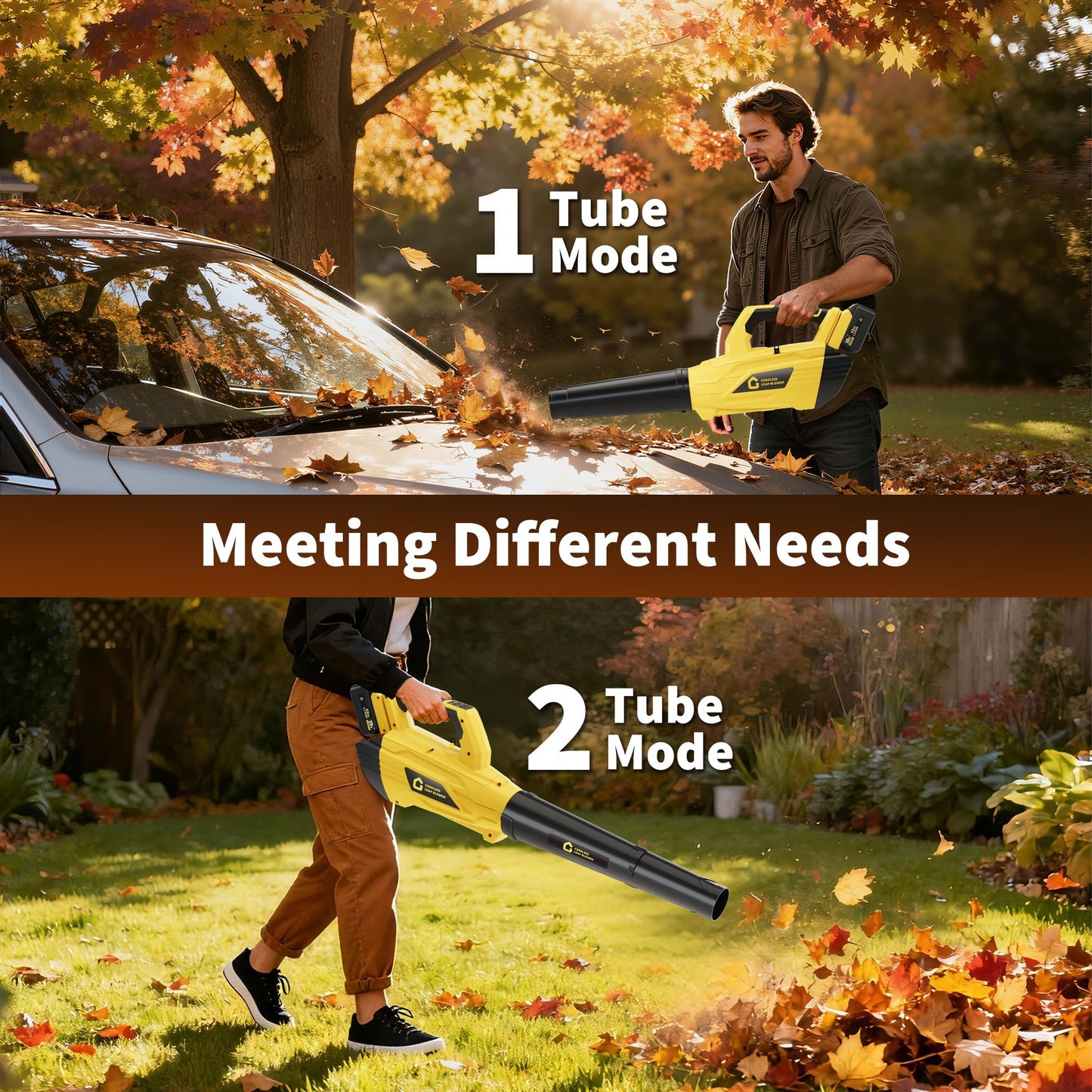 GarveeTech Electric Leaf Blower with Battery and Charger, Cordless Leaf Blower with 700CFM & 250MPH, 20V Handheld Battery Leaf Blowers for Lawn Care, Leaves Cleaning, Dust Blowing