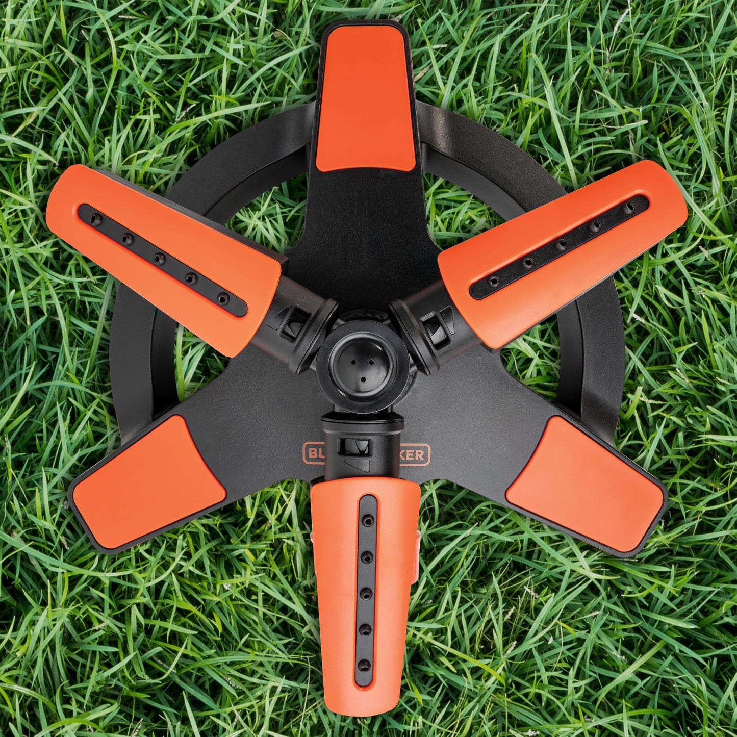 Black + Decker® 3-Arm Adjustable Sprinkler – 360° Coverage, Customizable Spray, 1,216 Square Foot Coverage BD8428