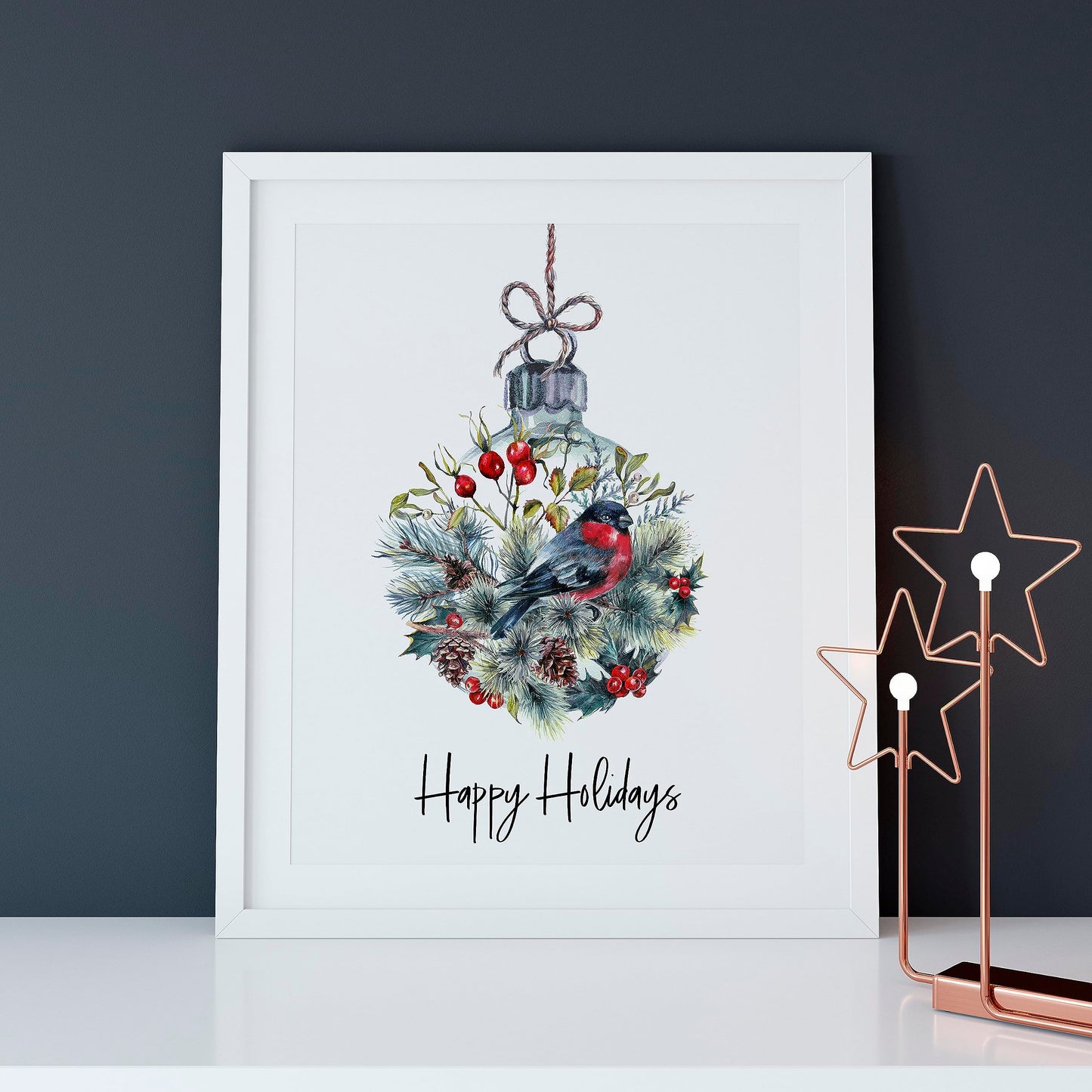 Happy Holidays Print, Christmas Decorations Party Prop Decor Living Room Holiday Art Farmhouse Poster Happy Holidays Poster, Christmas Decorations Party Prop,337