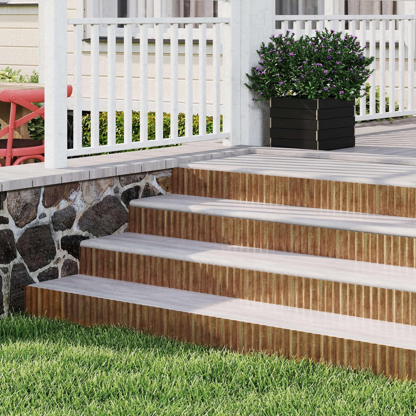 Garden Lawn Edging and Landscape Border - 12" x 20' Corrugated Metal Garden Edging, for DIY Flower Beds, Lawns & Landscaping (Real Rust)