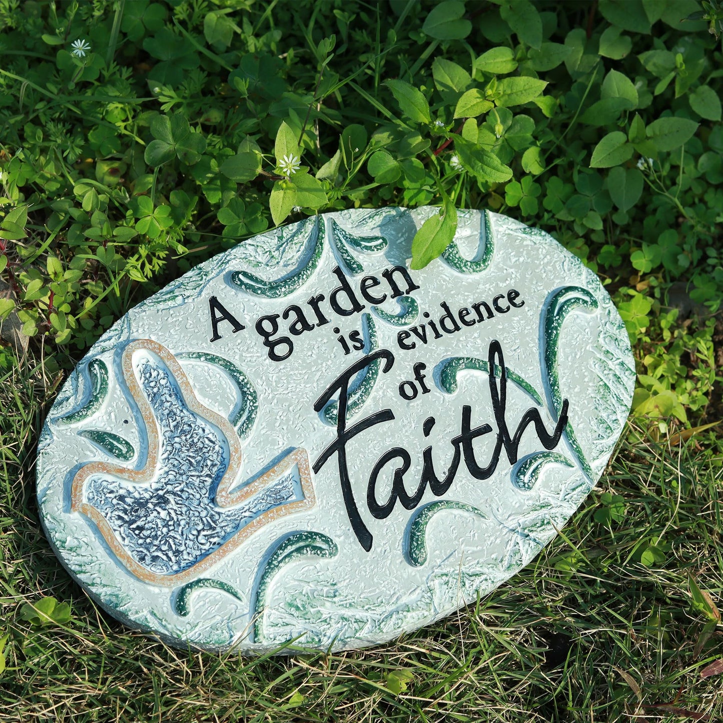 Nattol Versatile Dove Garden Stone, Stepping Stone & Wall Decor for Indoor & Outdoor Use