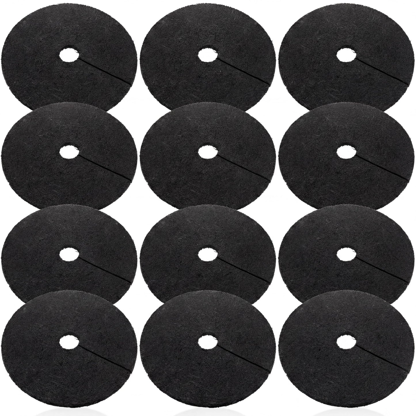 Peryiter 6 Pcs Rubber Mulch Tree Ring, Heavy Duty Rubber Mulch Mat, Tree Protector Weed Barrier Mats, Round Root Barrier for Root Protection Weed Grass Control (20 Inches)