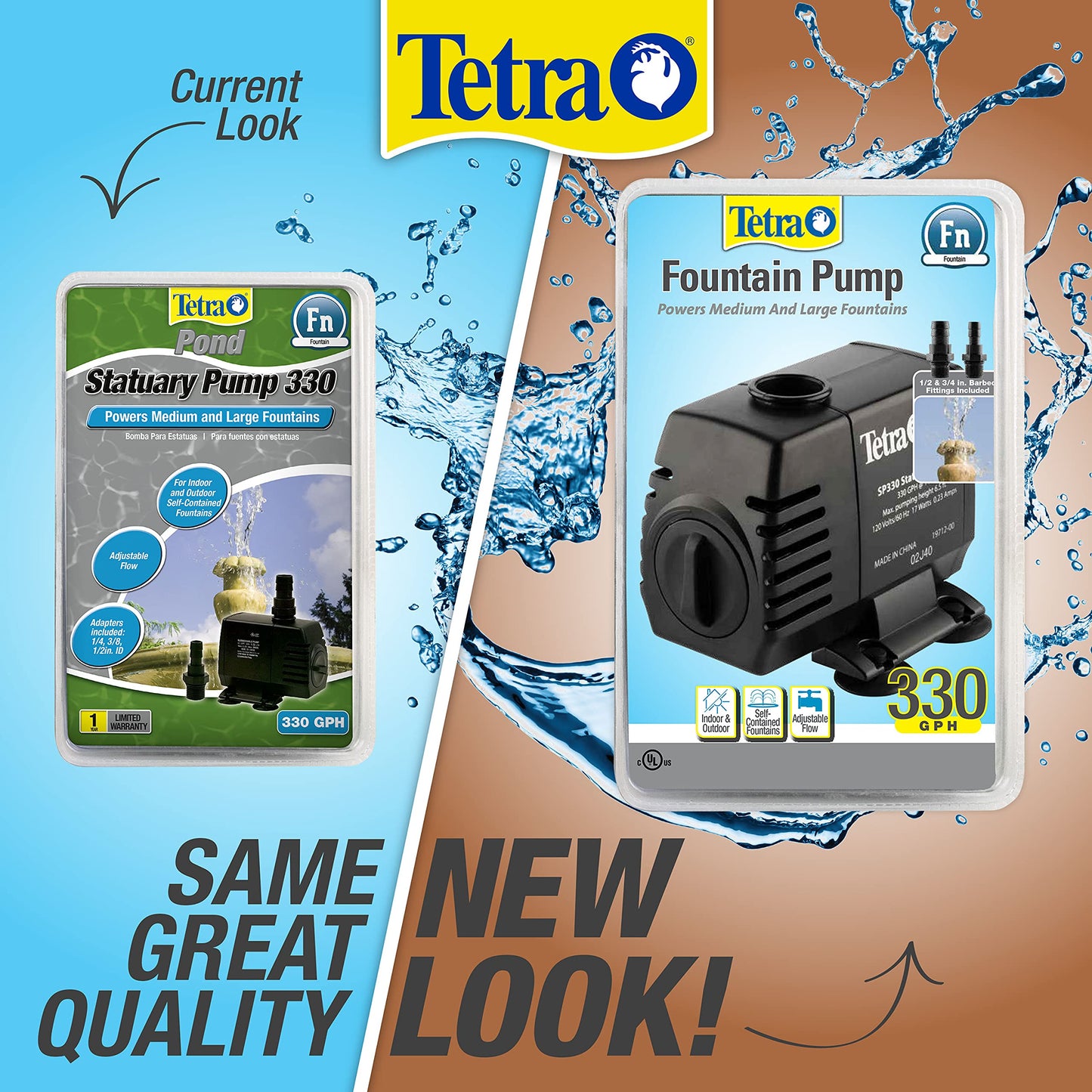 Tetra Pond Statuary Pump 330, Powers Medium and Large Fountains