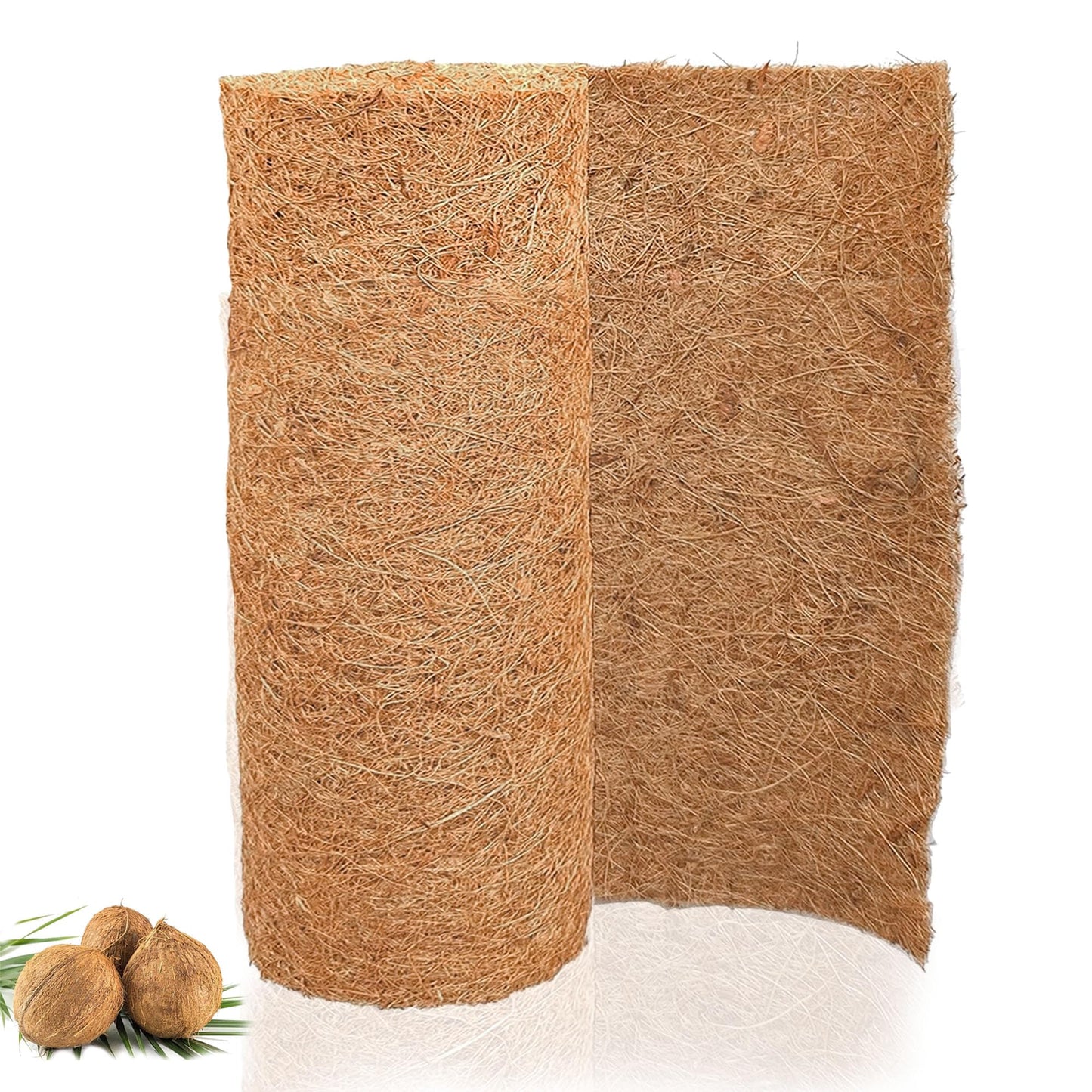 Natural Coco Liner Roll-31.5x78.7 Inch Coconut Coir Liner Sheets Coco Mat for DIY Flower Basket Liner Pet Pad Reptile Carpet Moss Pole