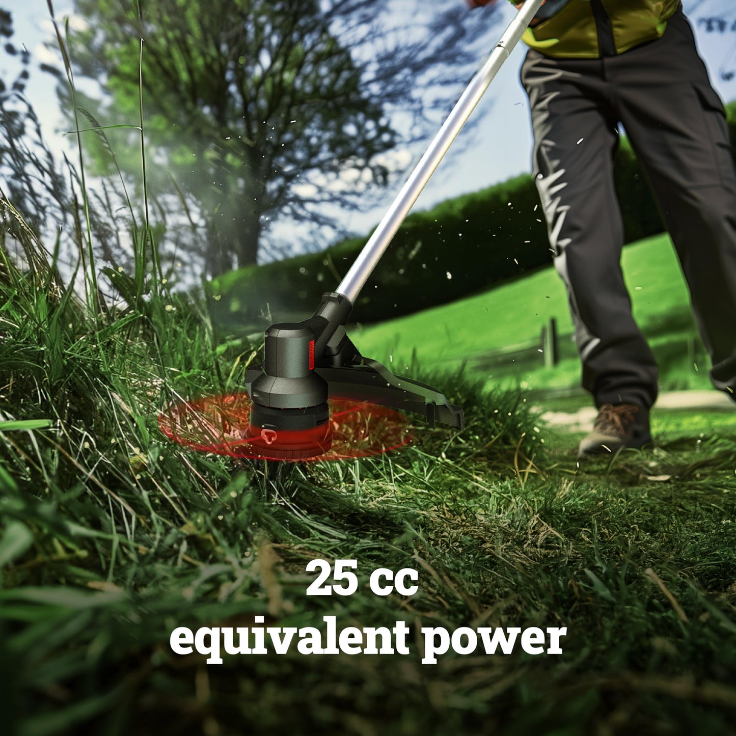 Worx Cordless String Trimmer, 15" Electric Weed Wacker with Dual-exit Bump-Feed Head, 25CC Gas-Like 40V Weed Eater with Brushless Motor, 2 × 4.0 Ah Batteries & Charger Included, WG185
