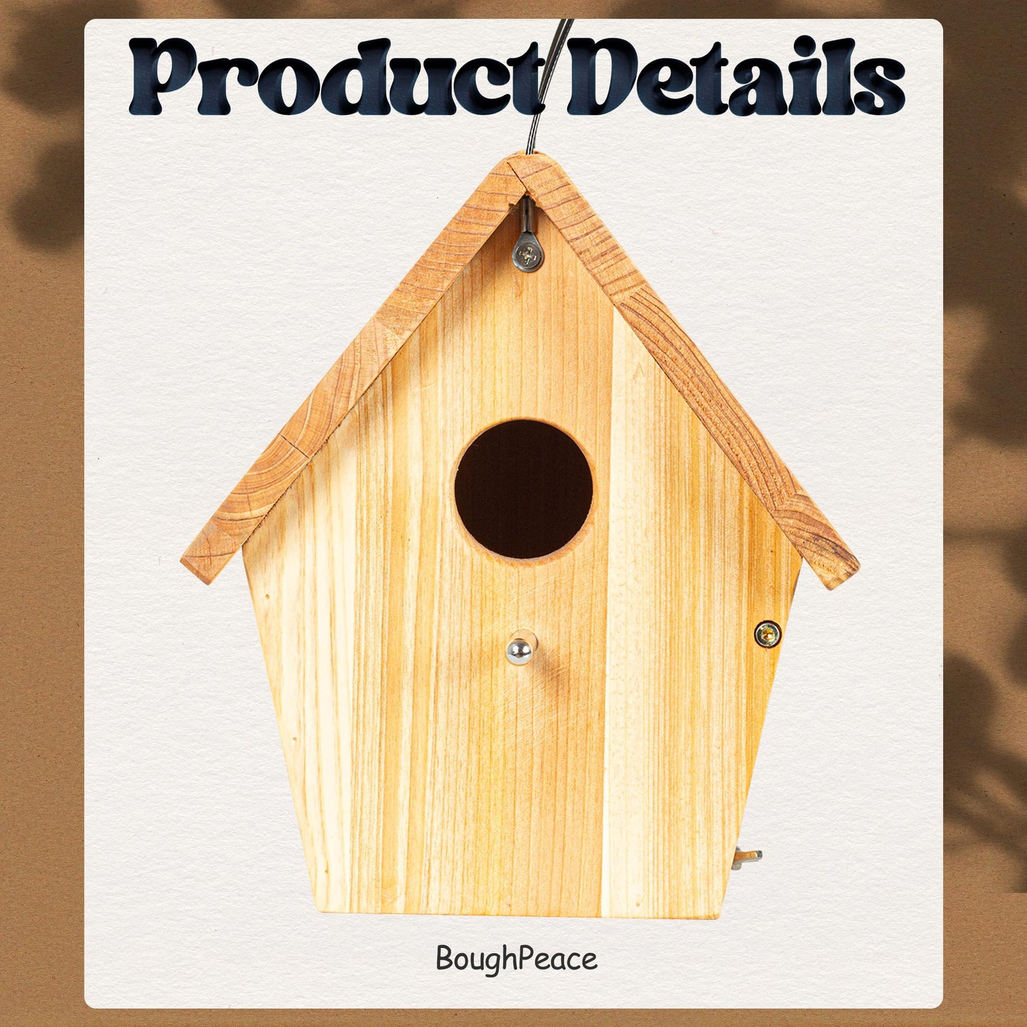 Wooden Bird Houses for Outside Hanging Birdhouses Nest Bluebird House for Cardinals Finch Wren Swallow for Garden Viewing 2