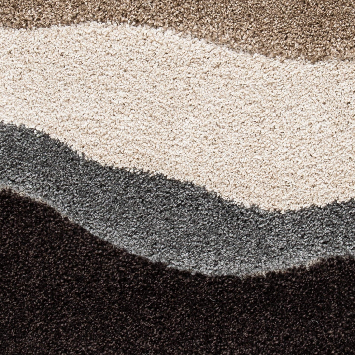 SAFAVIEH Florida Shag Collection Area Rug - 5'3" x 7'6", Ivory & Grey, Abstract Design, Non-Shedding & Easy Care, 1.2-inch Thick Ideal for High Traffic Areas in Living Room, Bedroom (SG475-1180)