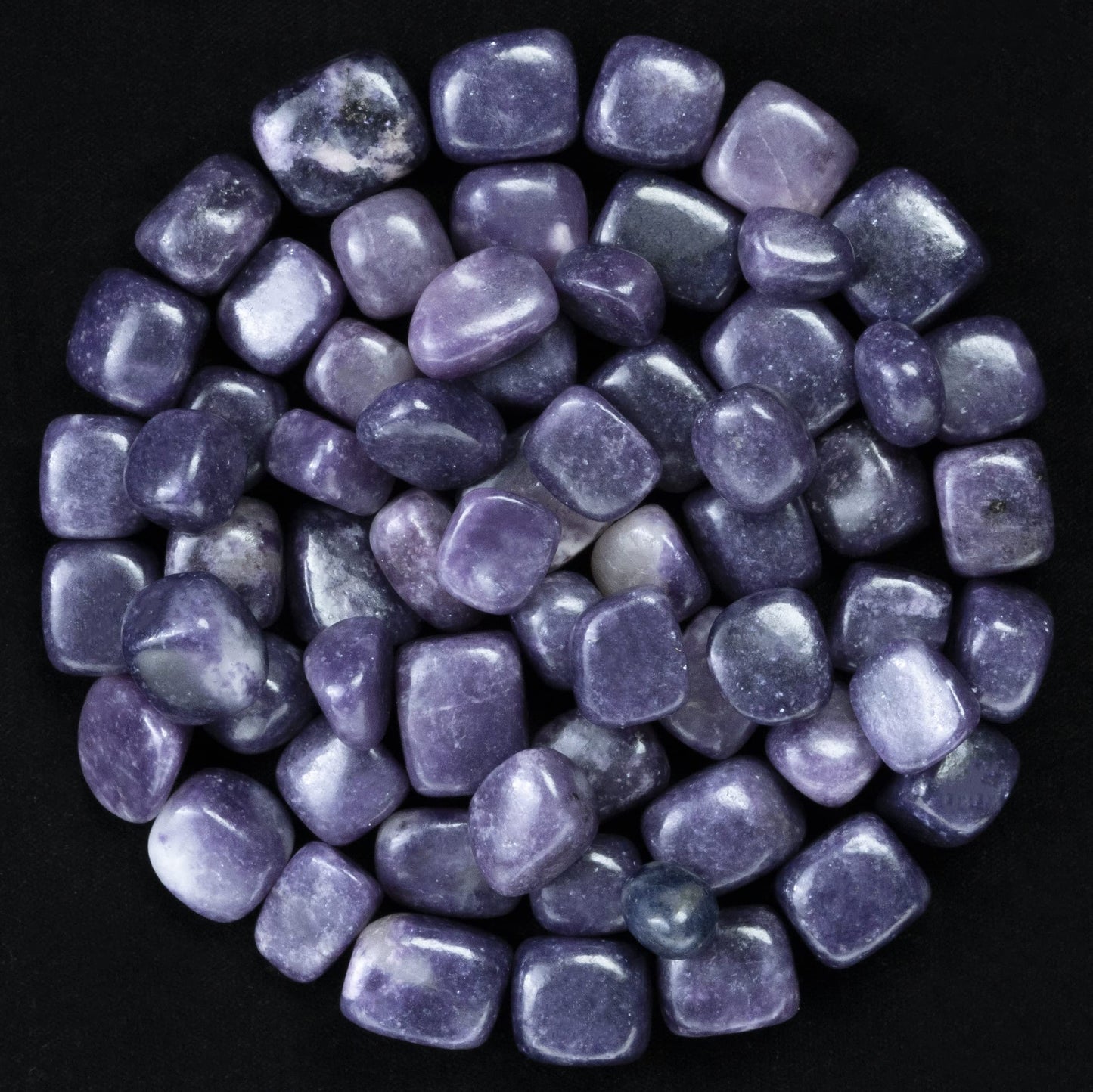 Crocon 1LB Lepidolite Tumbled Stones and Crystals bulk 2000+ Carats - Polished Stones - Rock Collection - vase Filler tumbles - Crystals Healing Reiki - Gemstone Gifts - Fountain tumbles | 20-25 mm,