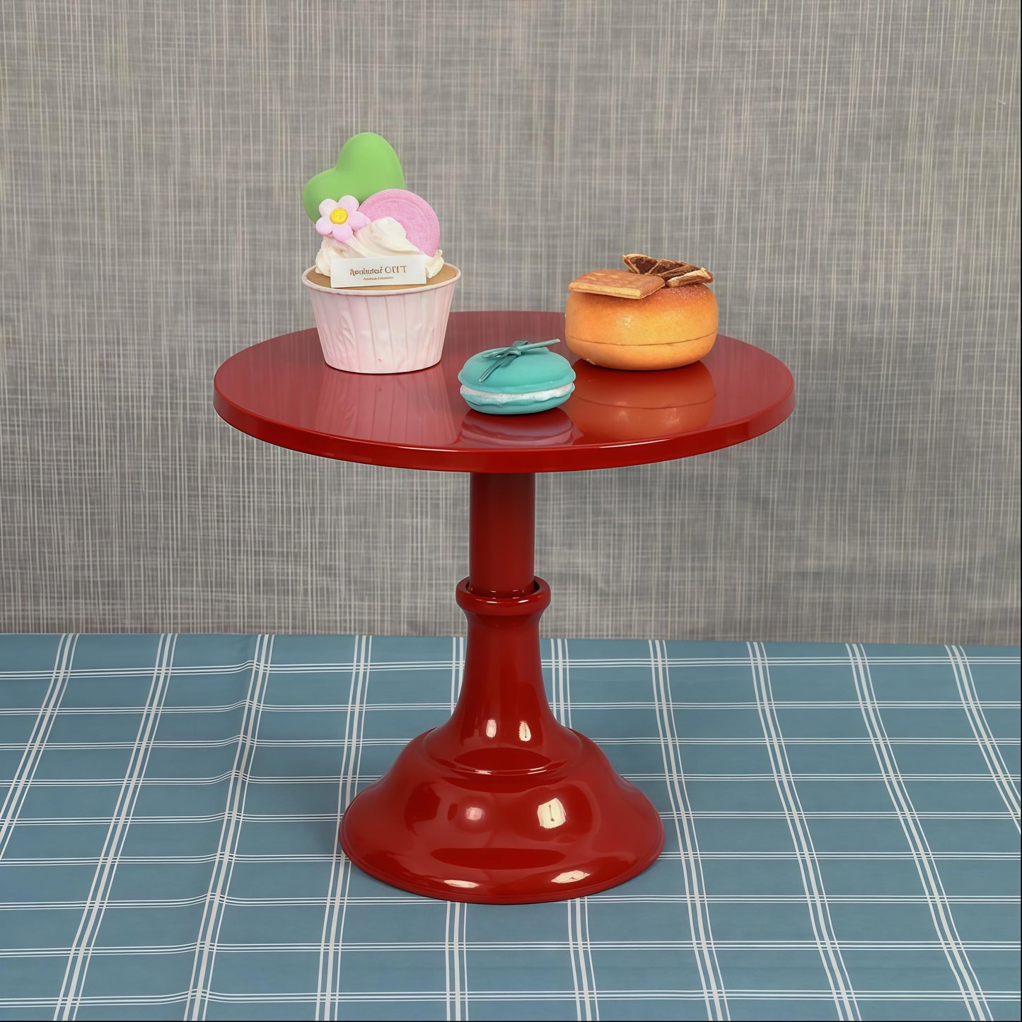 CBBZJY 3 Pcs Metal Cake Stand Set 8/10/12 inch Dessert Table Display Perfect for Baby Shower Wedding Birthday (Red)