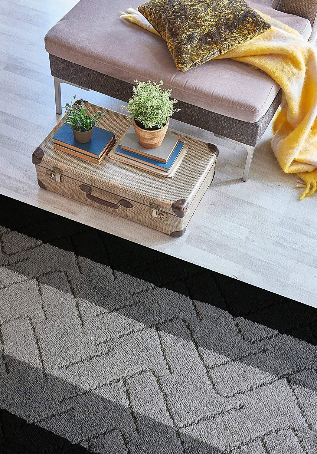 BestHomeCustom Custom Size Hallway Runner Rug Grey Color 31 inch Wide Select Your Length Non-Slip (Skid Resistance) Rubber Backing 7 feet x 31 inch