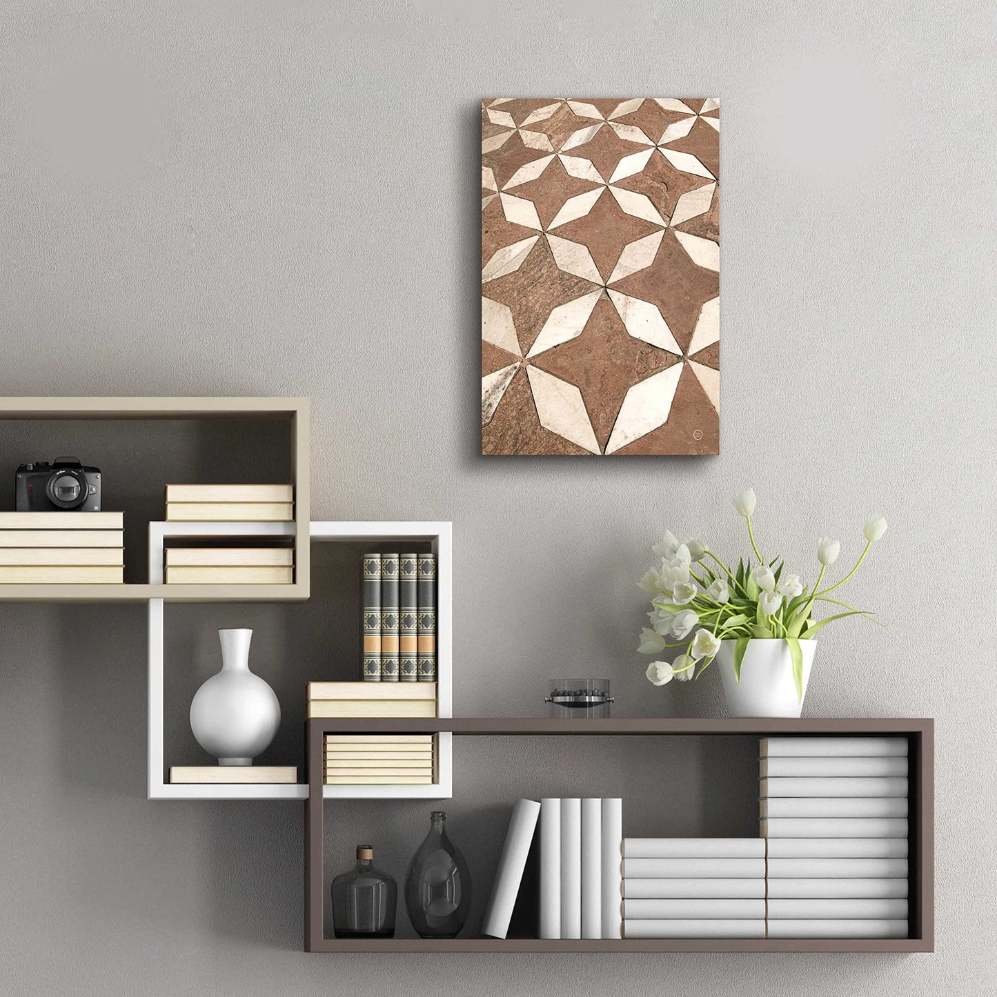 Epic Art 'Mosaic III' by Nathan Larson, Acrylic Glass Wall Art, 16"x24"