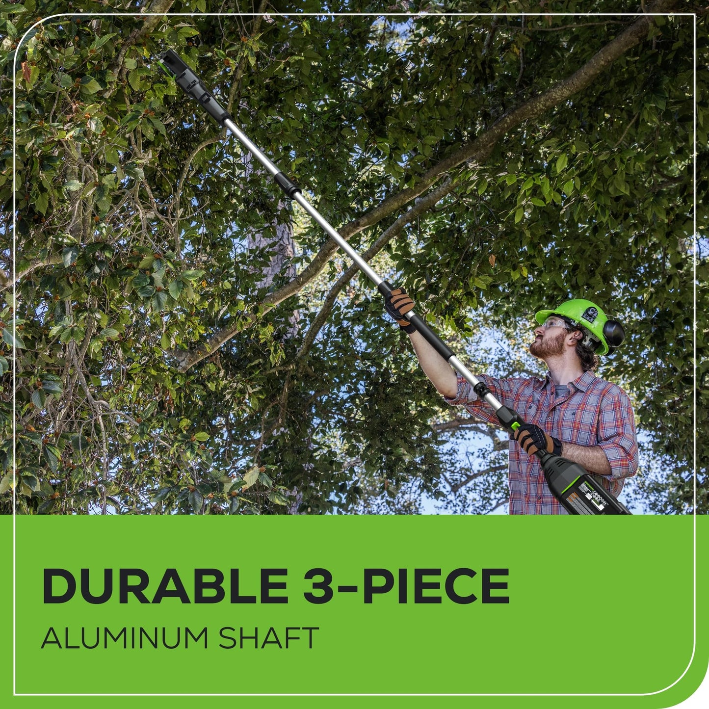 Greenworks 80V 10" Brushless Cordless Polesaw (Great For Pruning and Trimming Branches / 75+ Compatible Tools), 2.0Ah Battery and Charger