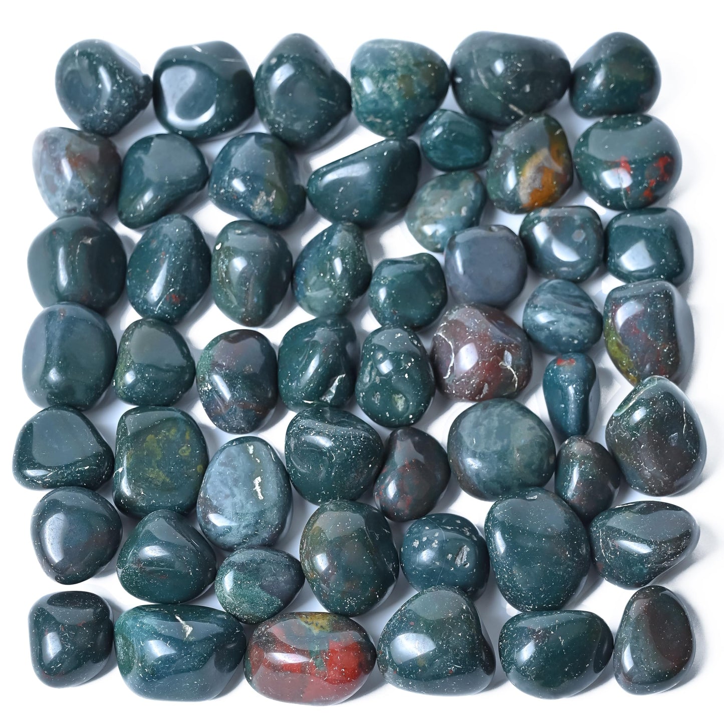 Crocon® 1LB Bloodstone Tumbled Stones and Crystals bulk 2000+ Carats Natural Crystal Kit for Reiki Healing Crystal Polished, Tumble Stones, Chakra Balancing, Reiki Gift, Home Decor Size : 2025 mm