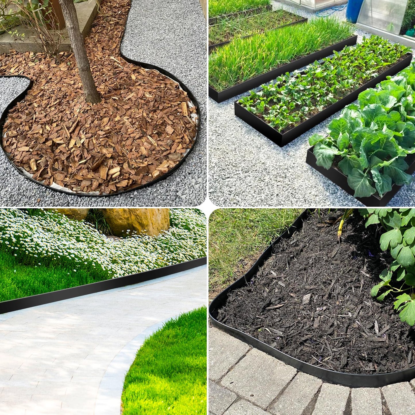 Landscape Edging 4 Inch Tall 80 FT, Garden Edging for Landscaping with 90 Pcs Anchoring Spikes & 5 Connectors, Flexible Garden Border Edging for Landscaping, Yard Lawn, Flower Beds