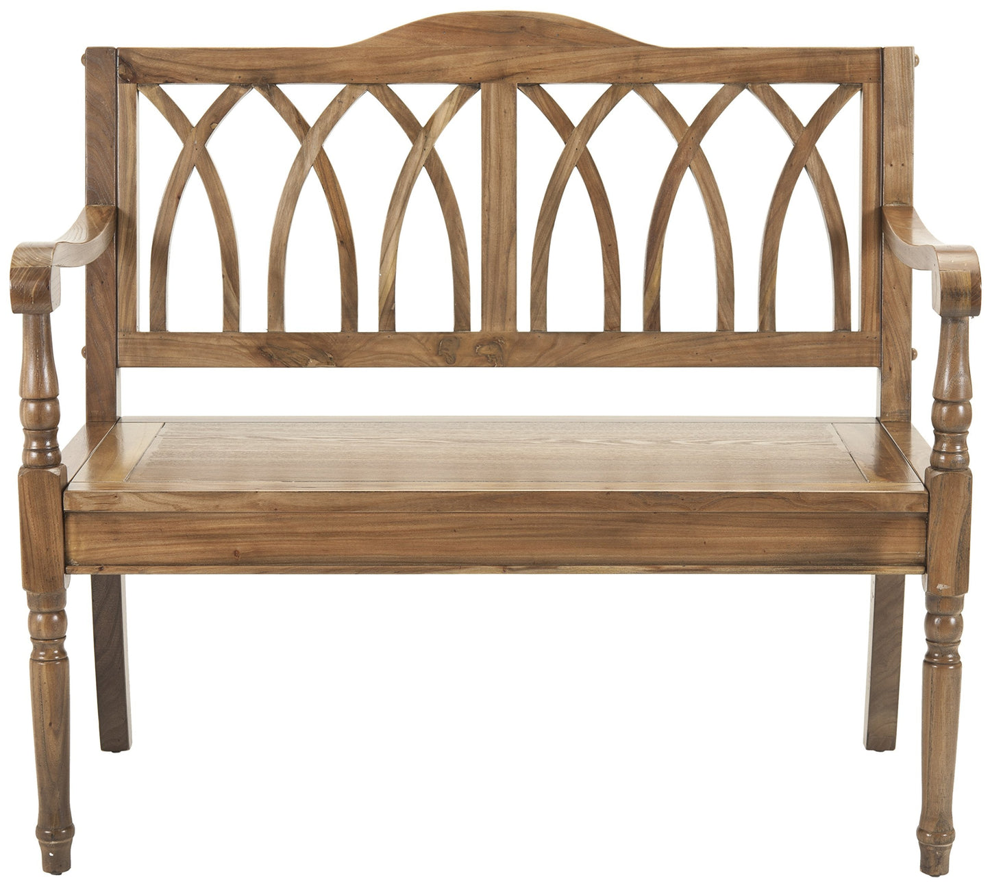 SAFAVIEH Home Collection – Benjamin Oak Brown Solid Wood Accent Bench, Indoor Bench for Entryway, Bedroom or Living Room (AMH6500E)