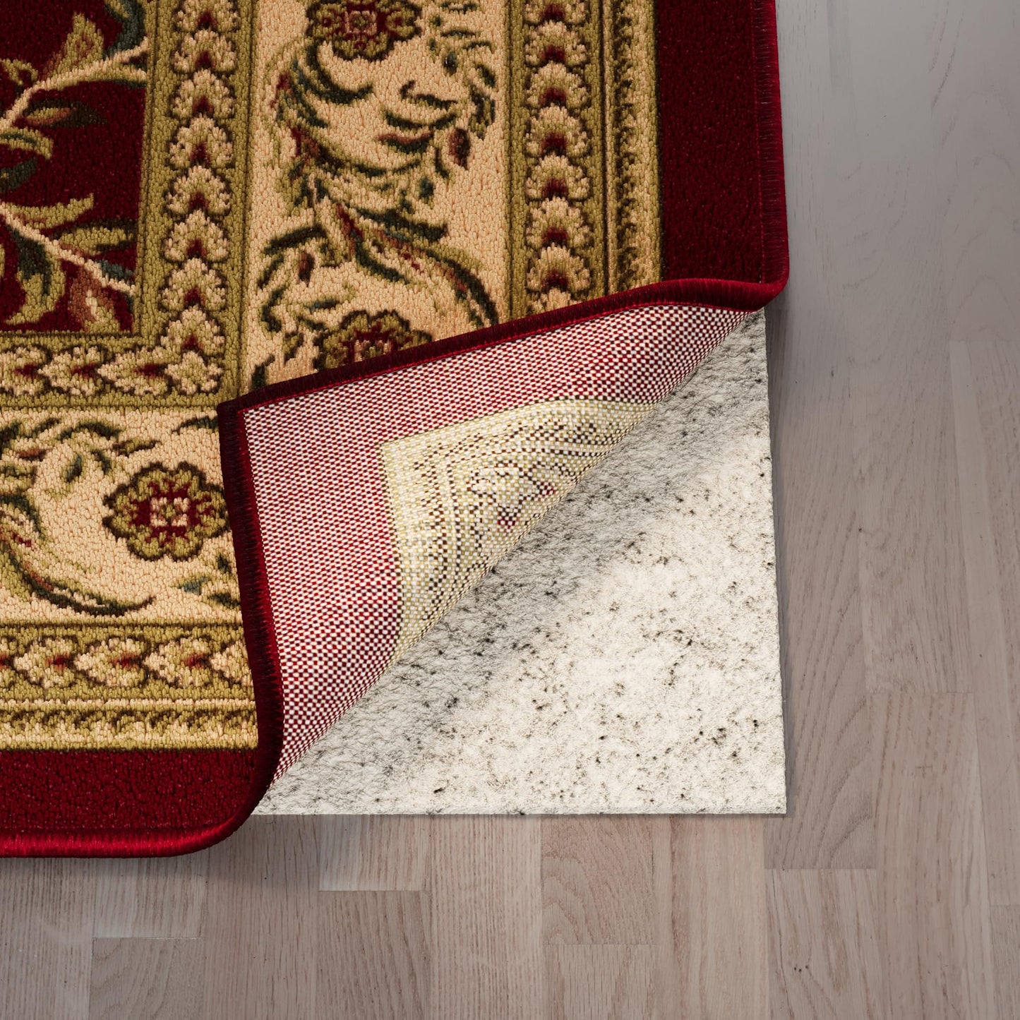Ottomanson Non Slip Rug Pad Grip 3x23 1/8 Thick, Protection for Any Flooring Surface, Keep Your Runner Rug and Area Rugs in Place, 2'7" x 23', Beige