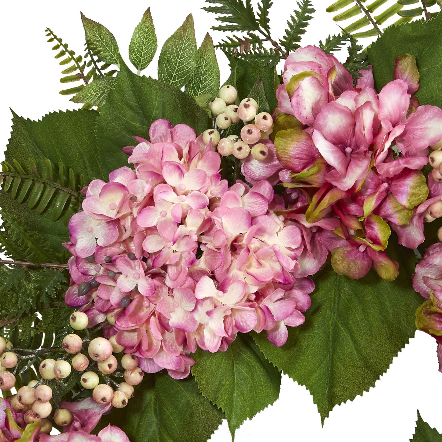 Nearly Natural 24in. Artificial Hydrangea Berry Wreath