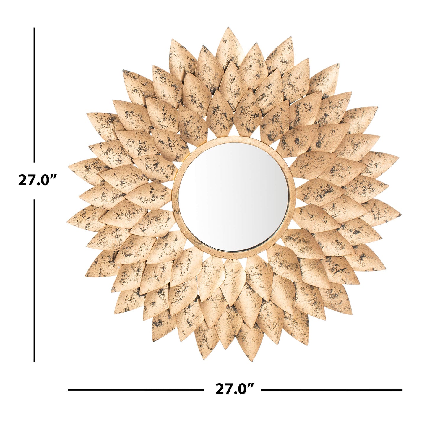 Safavieh Home Collection Lana 27-inch Gold Sunburst Round Mirror