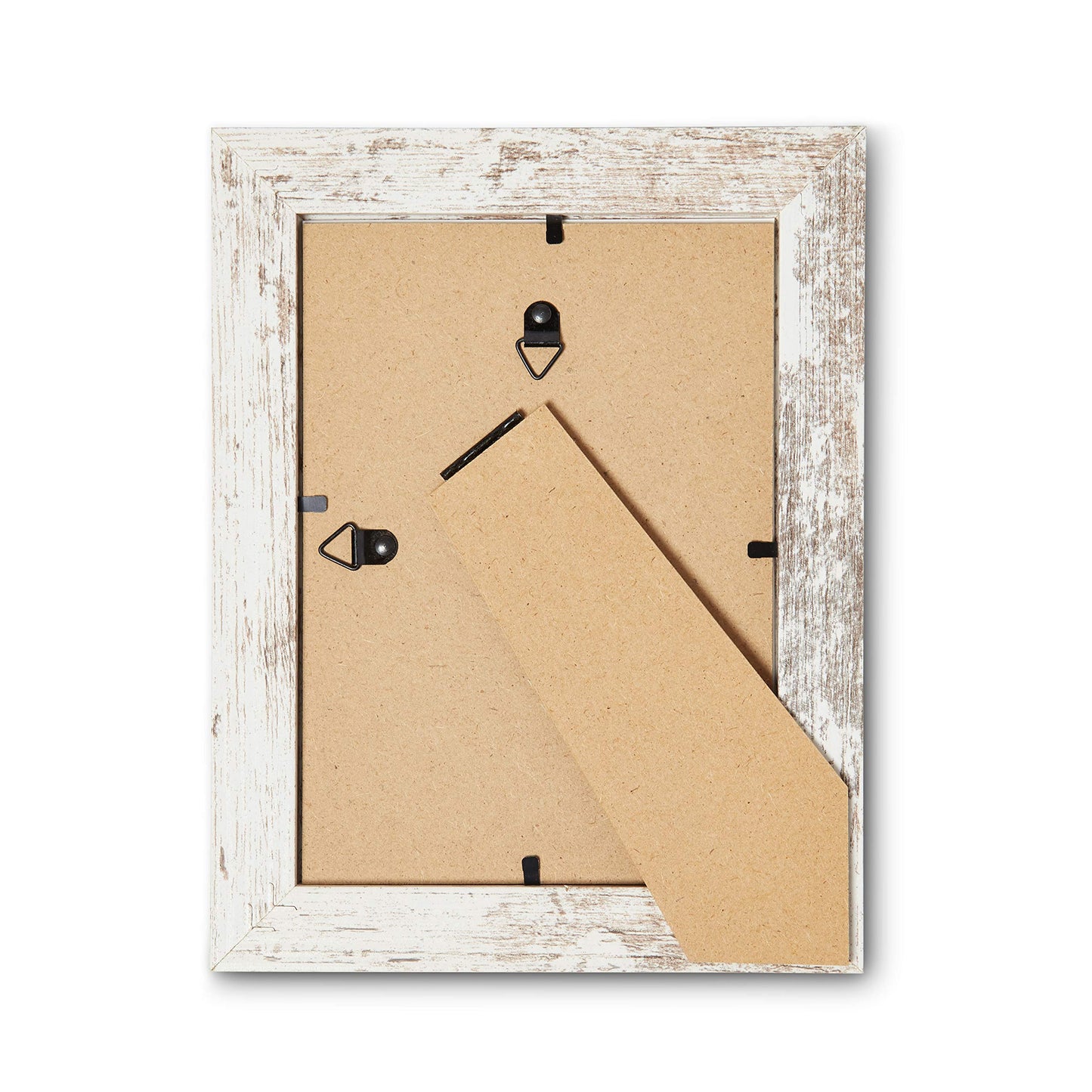 VADCAD Picture Frames 5x7 (6-Pack) - White Rustic Distressed Farmhouse Wooden Frame - Photo Frame with Acrylic Front Ready to Hang or Stand