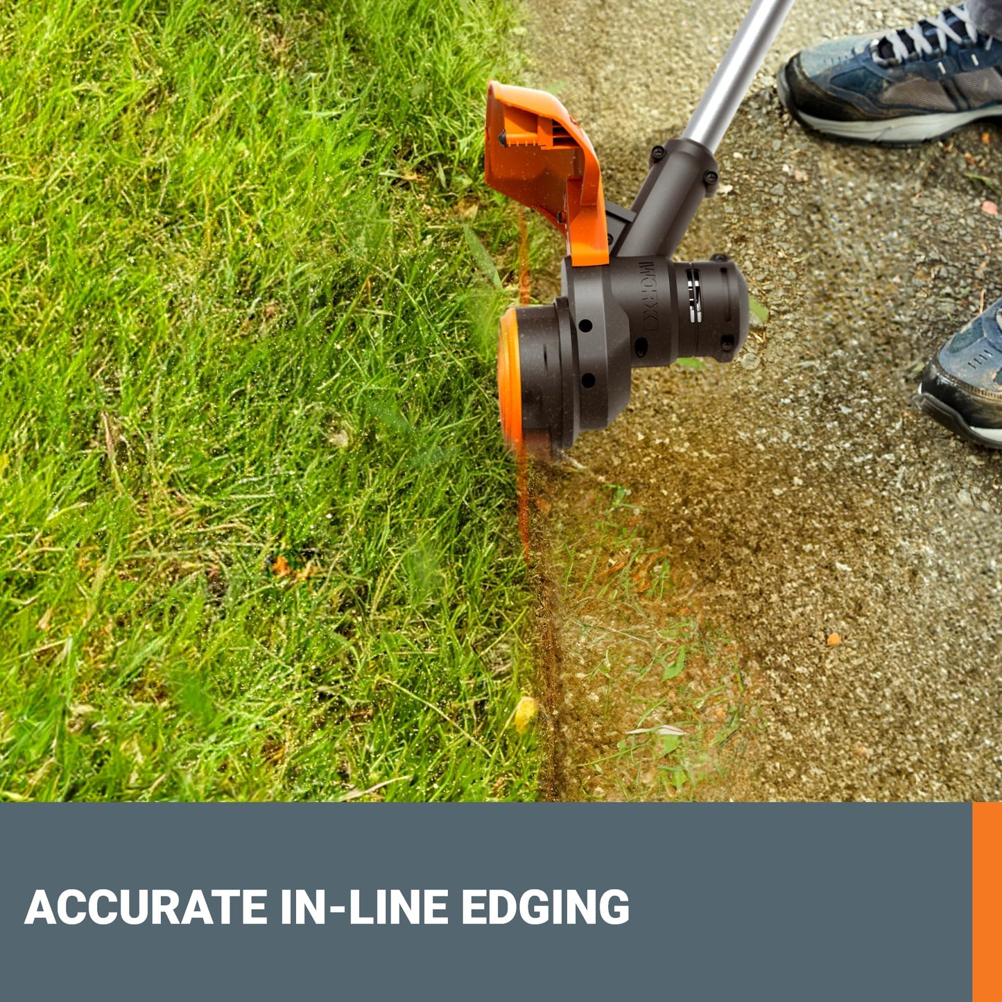 WORX Cordless String Trimmer, 13'' Electric Weed Wacker with Auto Feed, 40V Lightweight Weed Eater with Dual-exit Cutting Head, 2 Batteries & Charger Included, WG183