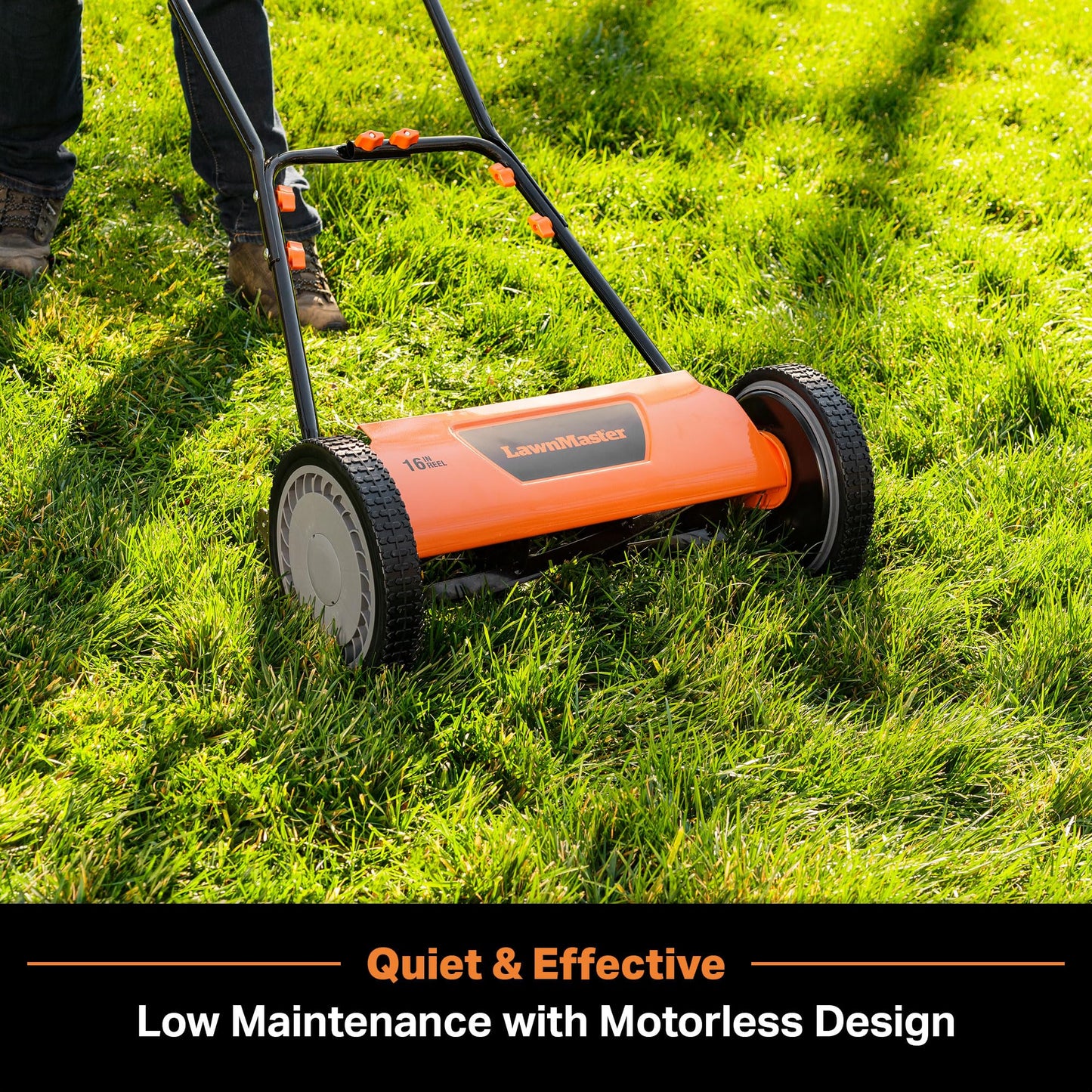 LawnMaster LMRM1602 Push Reel Lawn Mower 16-Inch 5-Blade